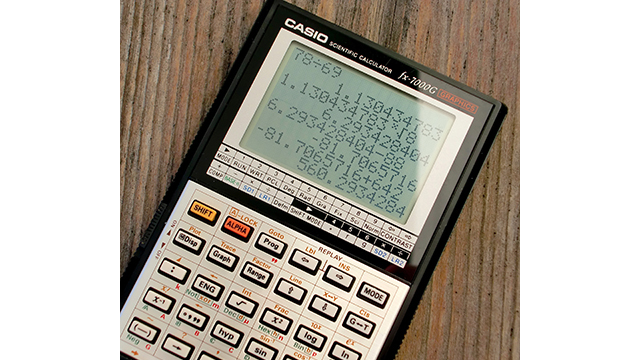 A scientific calculator is displayed